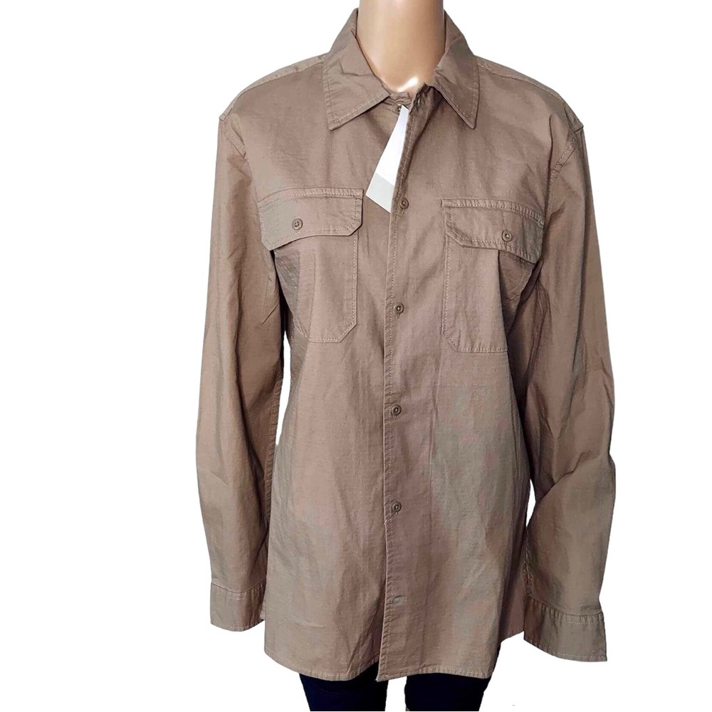 Nordstrom BP Textured Utility Style Button Up Shirt With Pockets Small